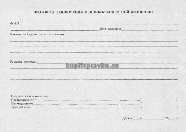 Заключение КЭК